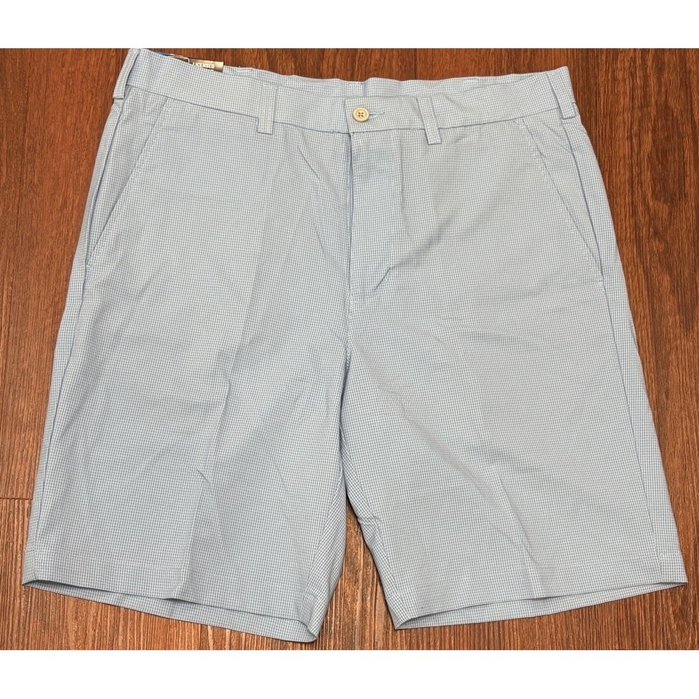 New PGA Tour Men's Sz 34 Blue Golf Shorts Polyester Active Waistband Stretch